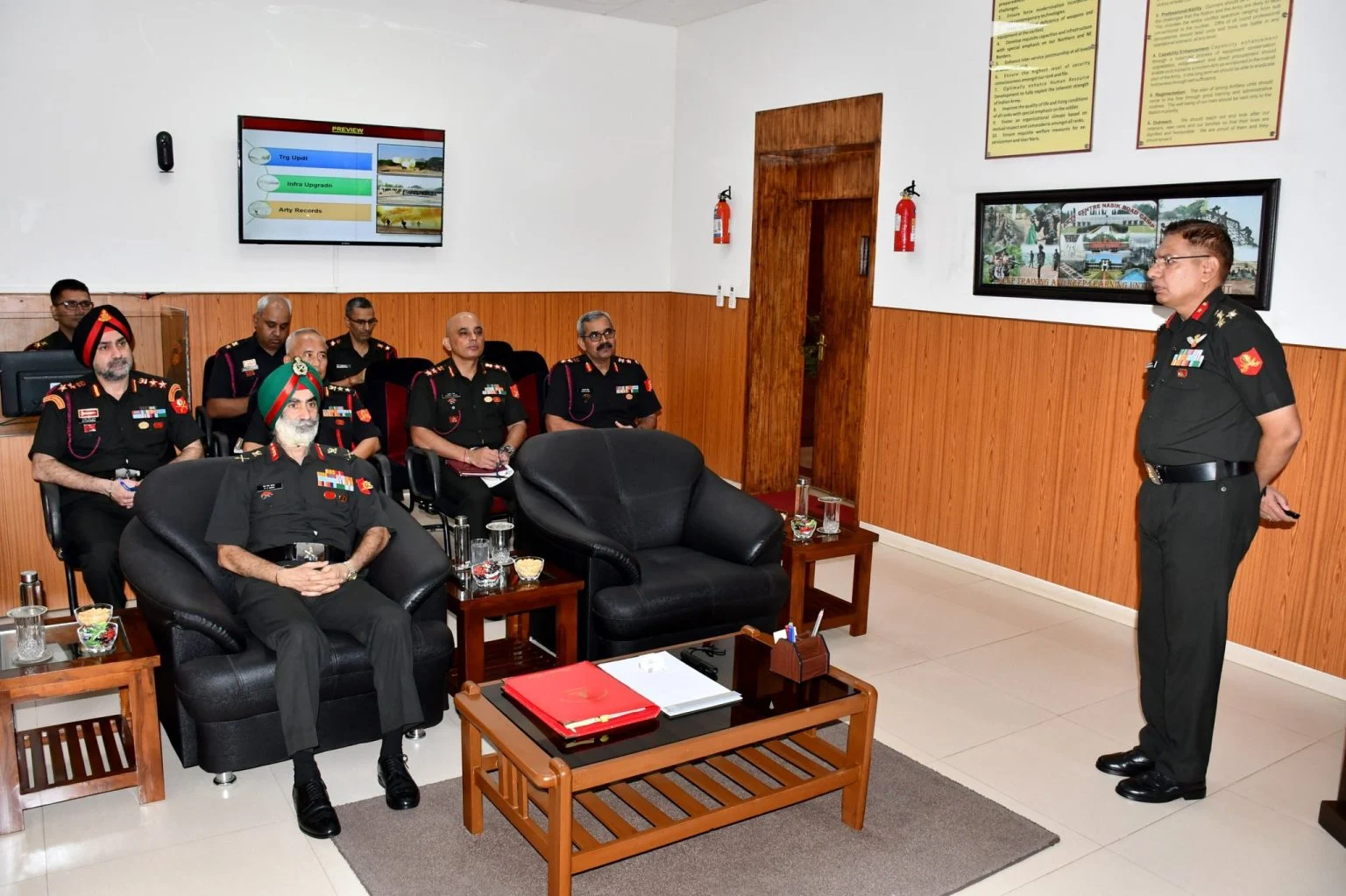 Lt Gen Navneet Singh Sarna Reviews Training and Administration at Artillery Centre in Nasik