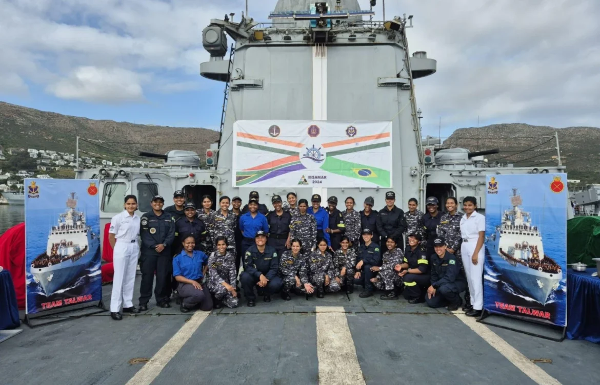 INS Talwar Hosts Social Interaction Celebrating the Success of IBSAMAR VIII